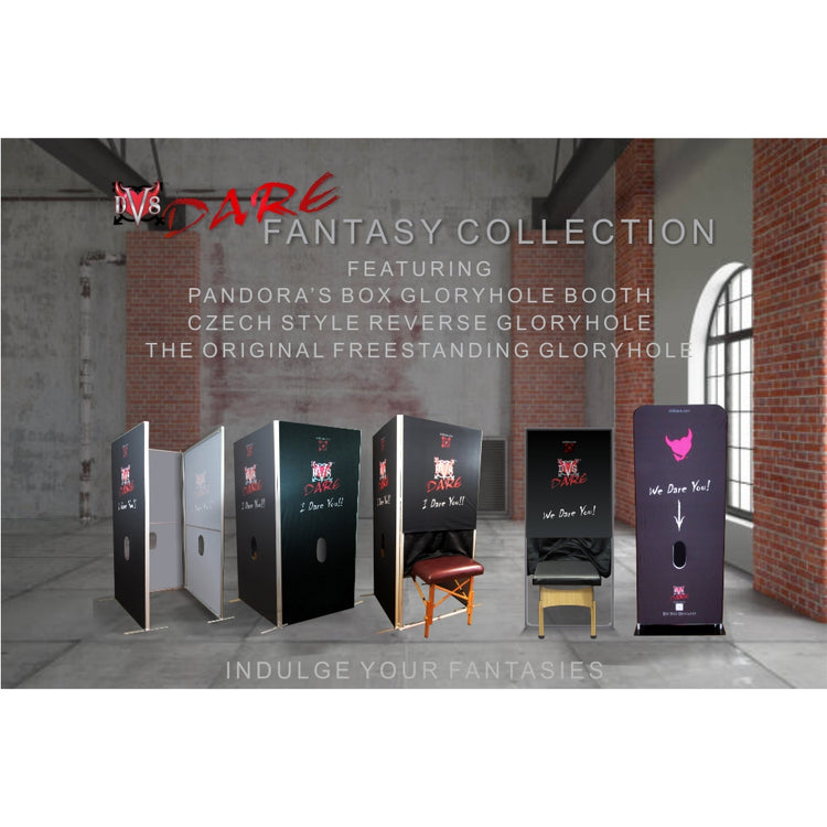 DV8 Dare Fantasy Collection Featuring Pandora's Box Completely Portable erotic play products that go anywhere you want to indulge your fantasies