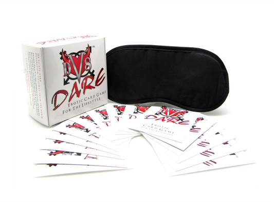 DV8 Dare Erotic Card Game The First Ever Game for the Lifestyle Includes Satin Blindfold and over 55 Mild to Wild Dares Original Game of the Lifestyle Swingers Card Game in White Box with Satan Blindfold Included First Game of the lifestyle Swingers Adult Party Game
