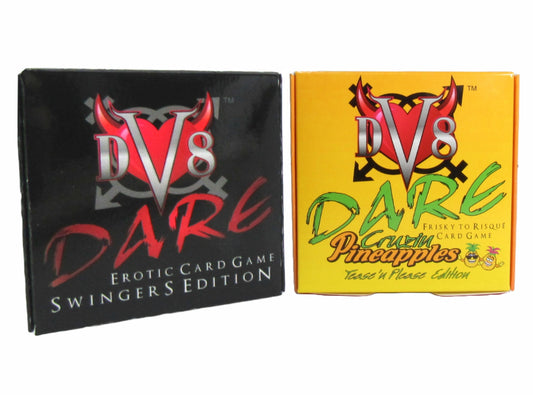 DV8 Dare Swingers Paradise Swingers Edition Erotic Icebreaker Card Game and Cruizin Pineapples Frisky to Risque Tease n Please Editions together