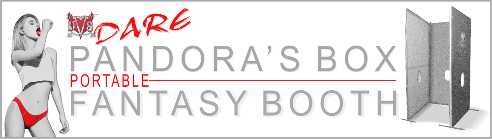 DV8 Dare Pandora's Box Portable Fantasy Booth with options for multiple glory hole configurations and set up Custom Branded options