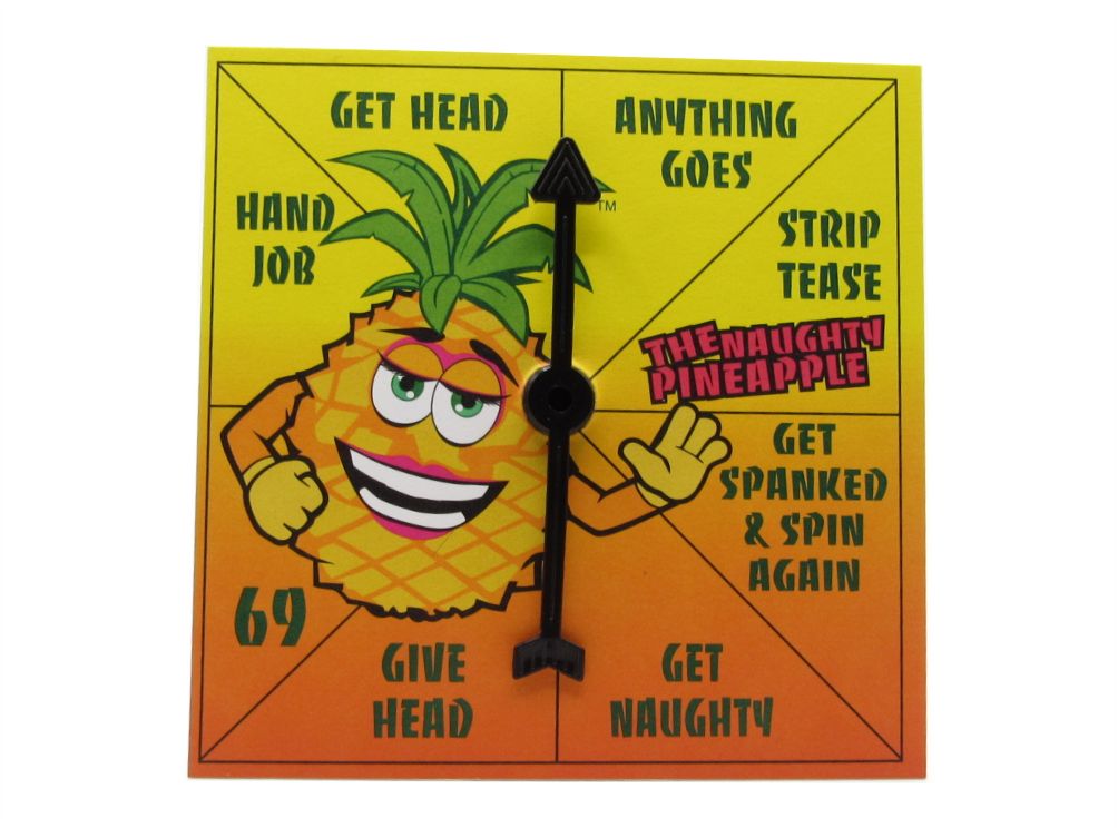 DV8 Dare Naughty Portable Pineapple Adult Spinner Game Colorful Pocket Sized Ice Breaker Party Game for Swingers 
